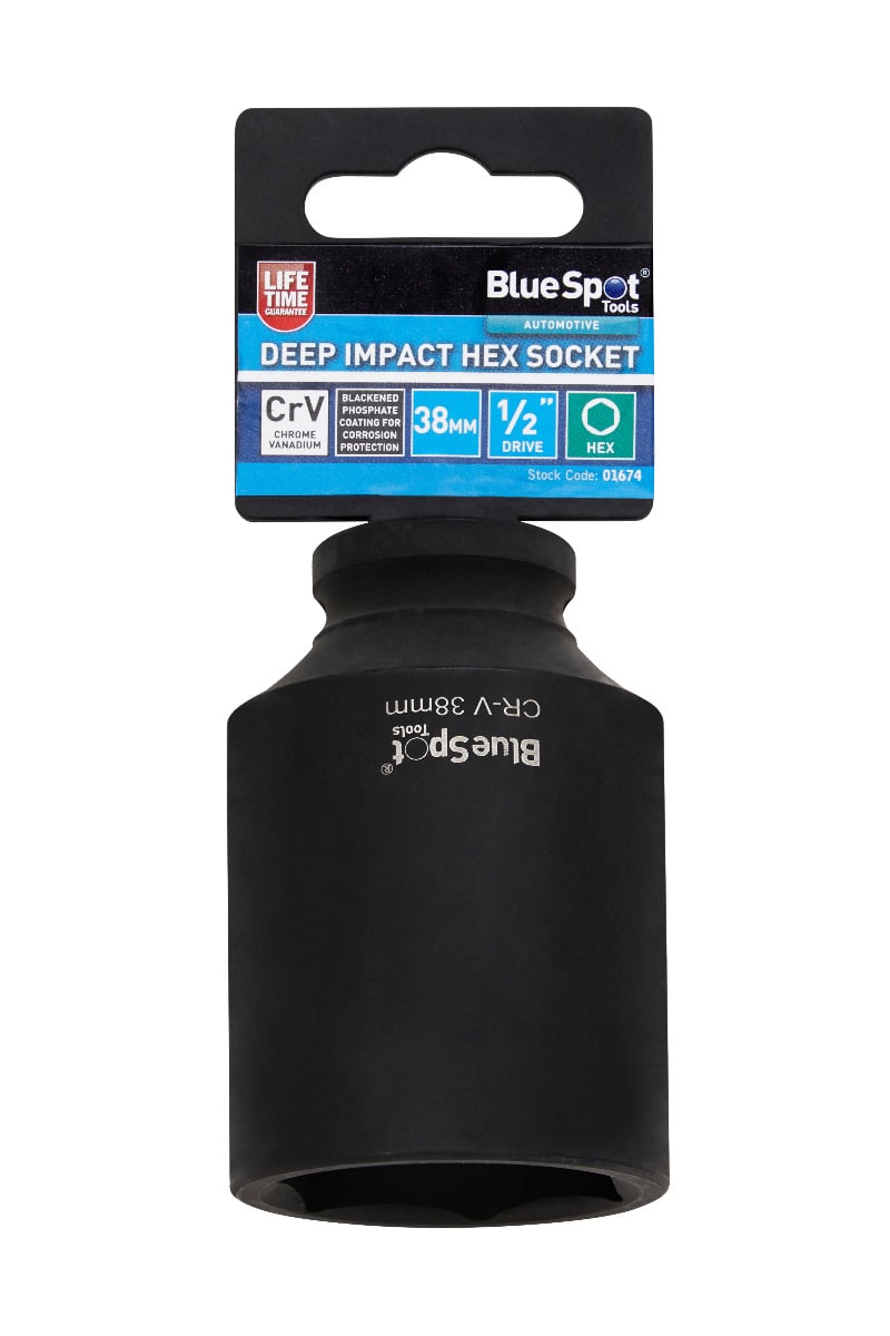 Blue Spot Tools 1/2" Deep Impact Hex Socket