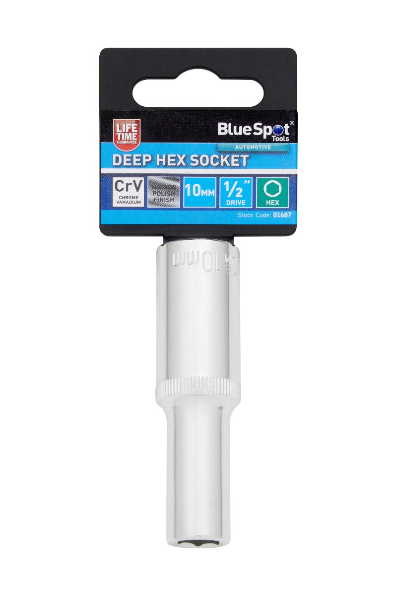 Blue Spot Tools 1/2" Deep Hex Socket