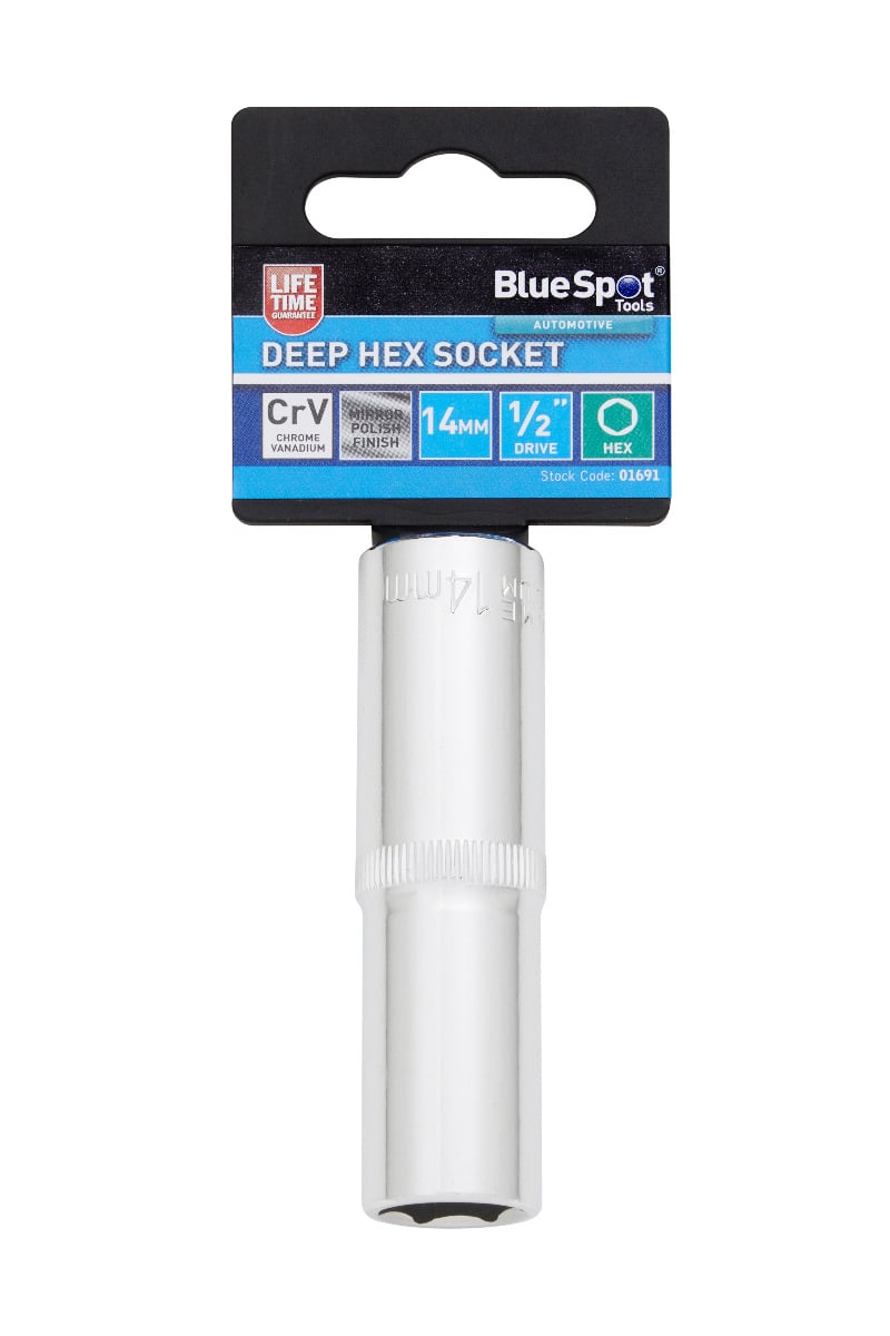 Blue Spot Tools 1/2" Deep Hex Socket