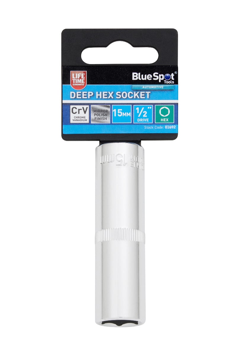 Blue Spot Tools 1/2" Deep Hex Socket
