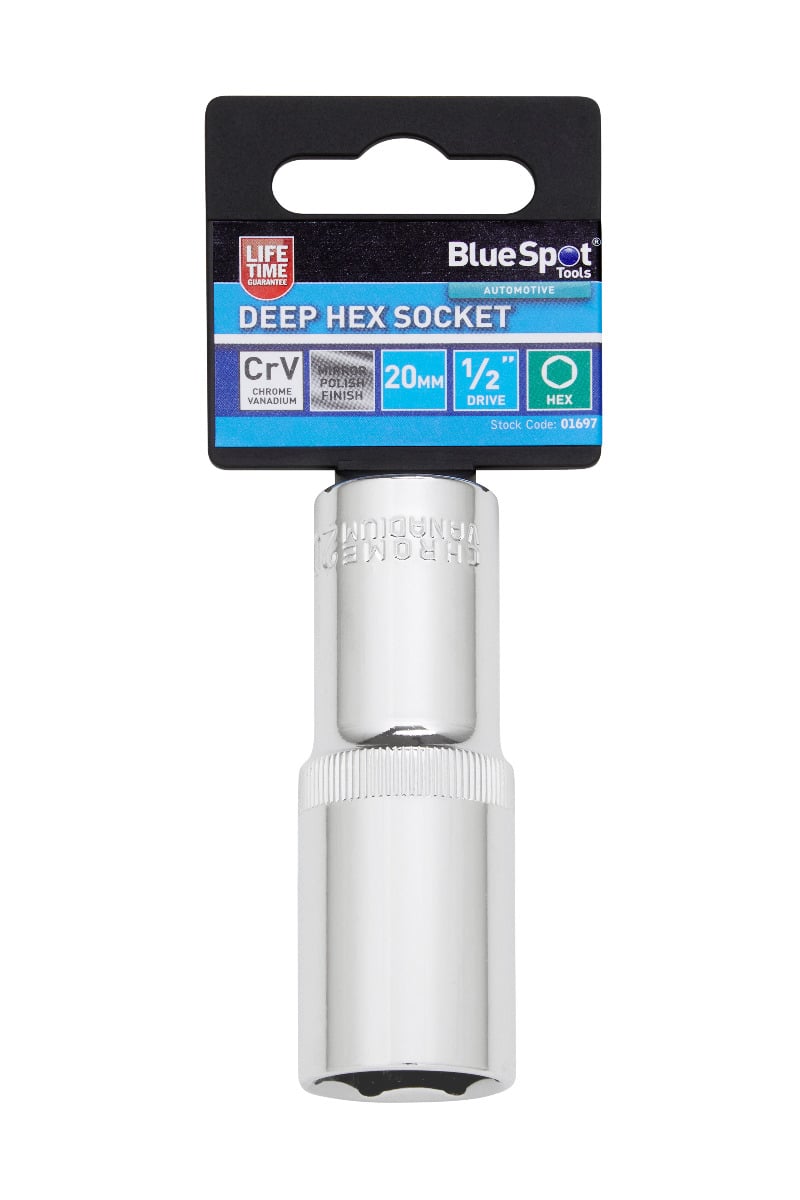 Blue Spot Tools 1/2" Deep Hex Socket