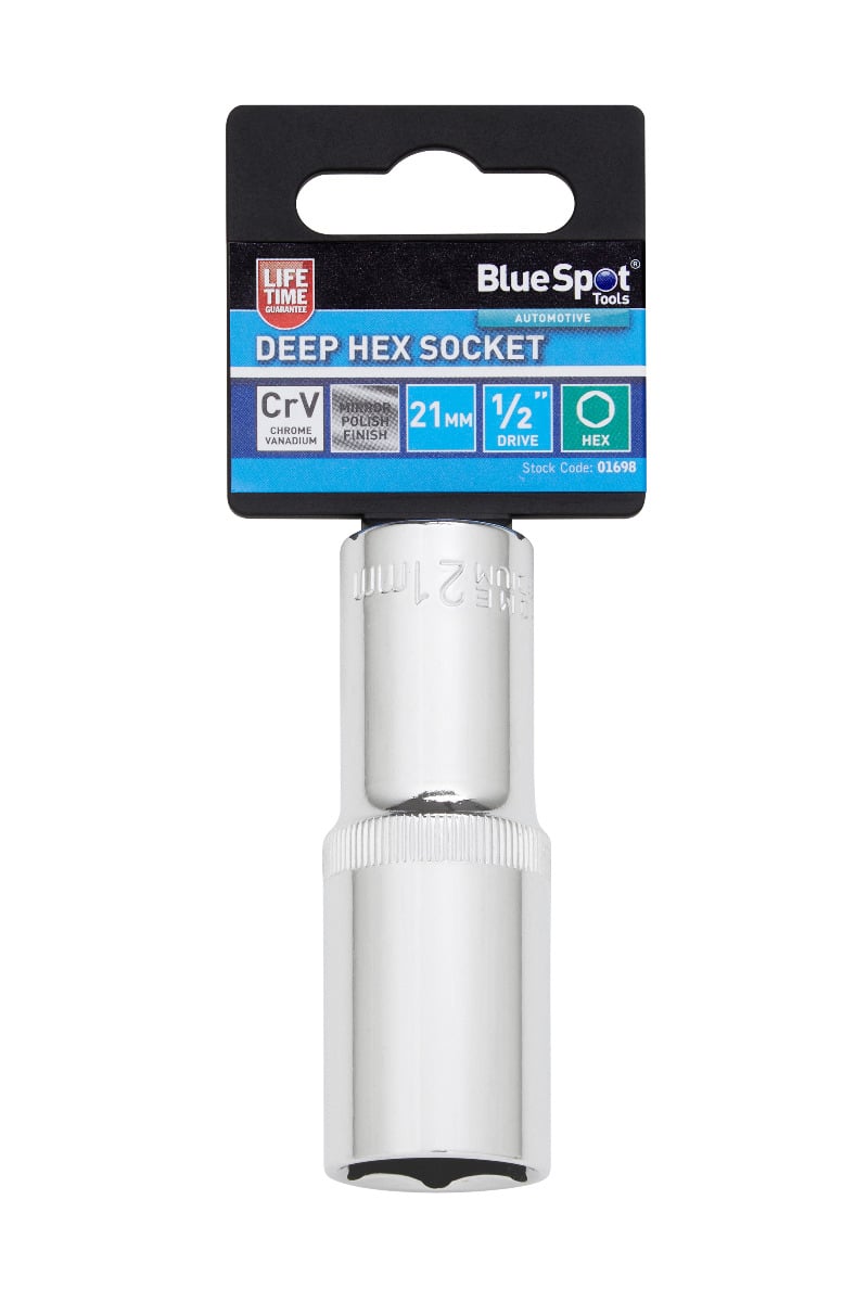 Blue Spot Tools 1/2" Deep Hex Socket