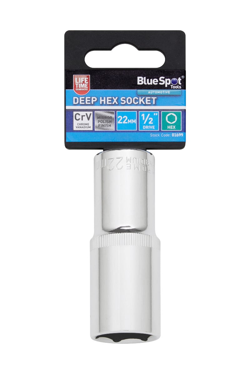 Blue Spot Tools 1/2" Deep Hex Socket