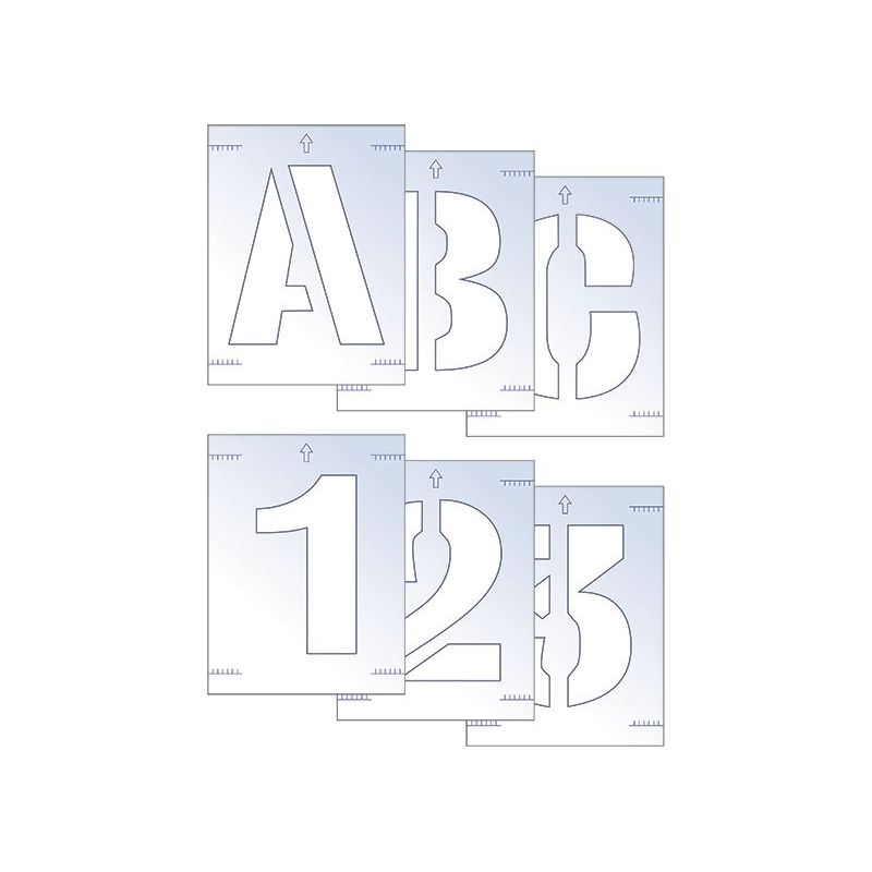 Scan Letter & Number Stencil Kit 100mm Scan - RockBottom Nothampton