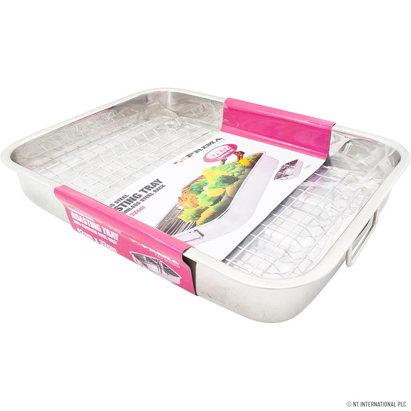 42cm x 31cm S/S Roasting Pan with Rack