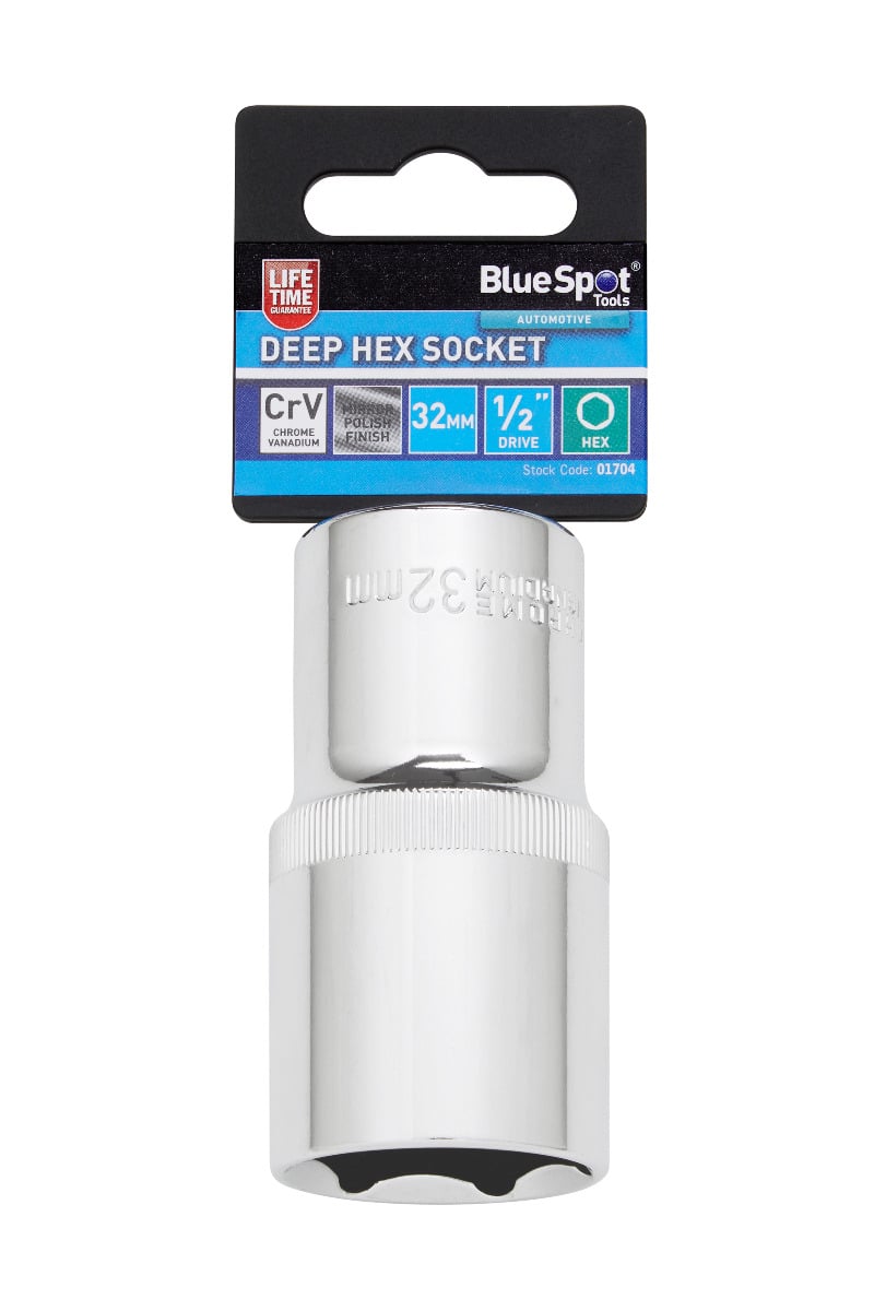 Blue Spot Tools 1/2" Deep Hex Socket
