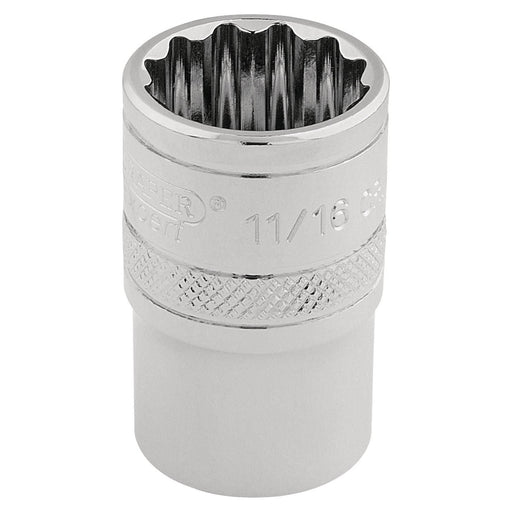 Draper HI-TORQ 12 Point Socket, 3/8" Sq. Dr., 11/16" 49480 Draper - Town Tools 
