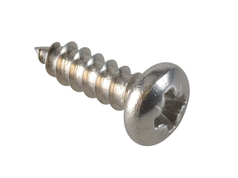 ForgeFix Self-Tapping Screw Pozi Compatible Pan Head SS 3/8in x 4 ForgePack 80