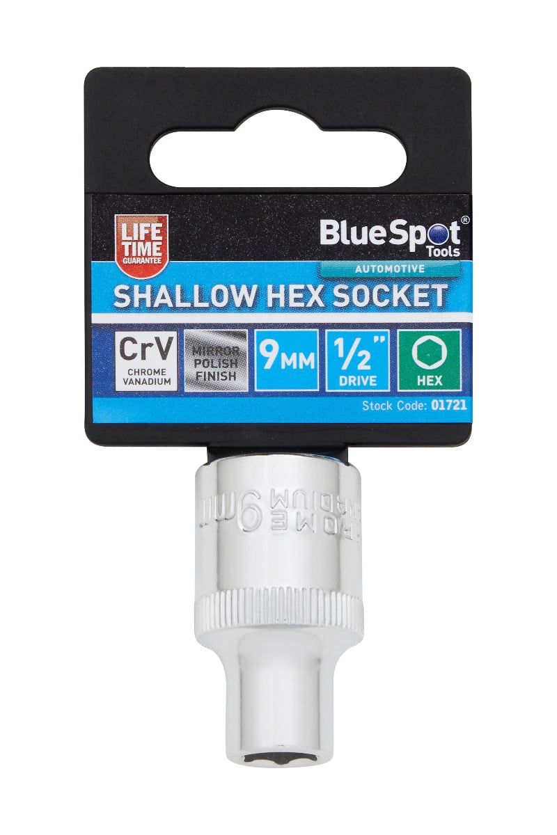 Blue Spot Tools 1/2" Shallow Hex Socket