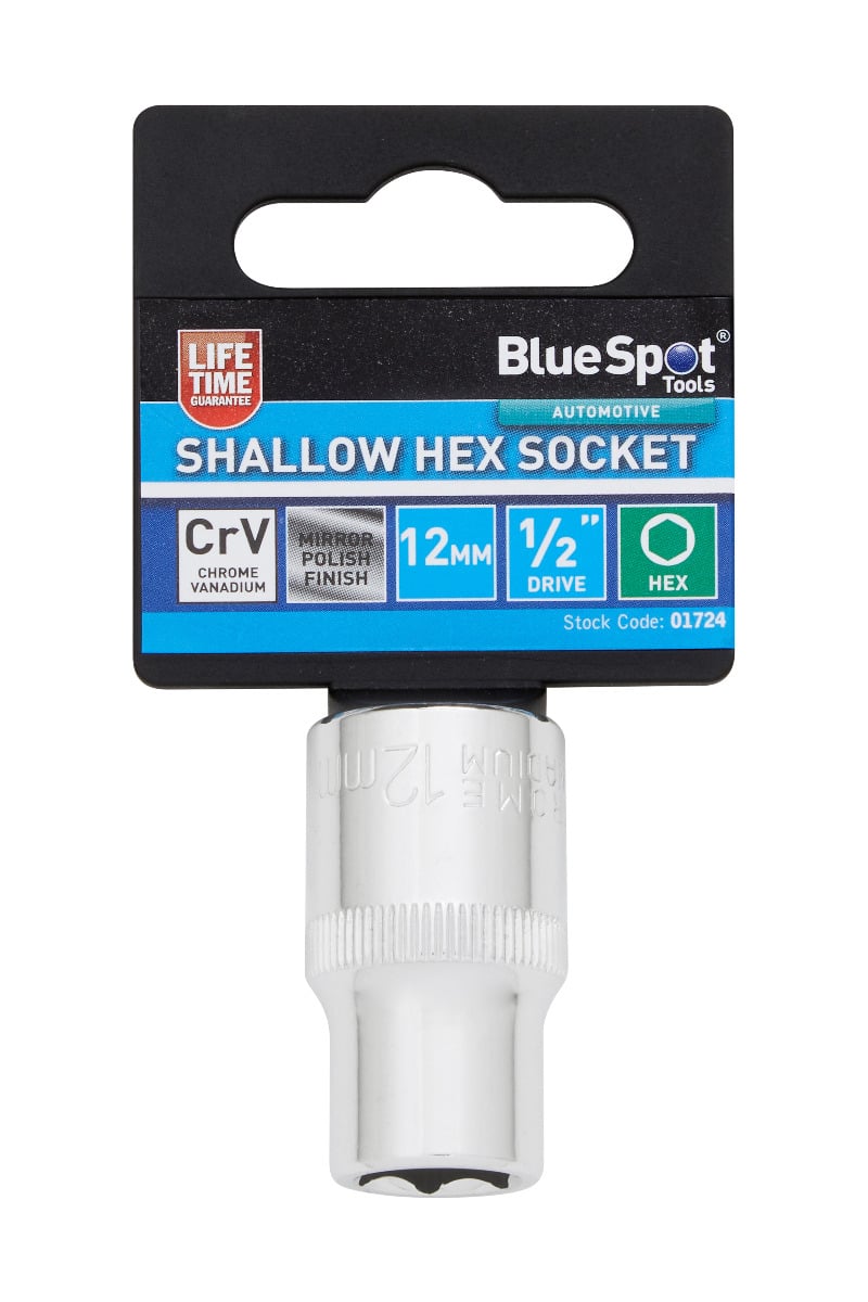 Blue Spot Tools 1/2" Shallow Hex Socket