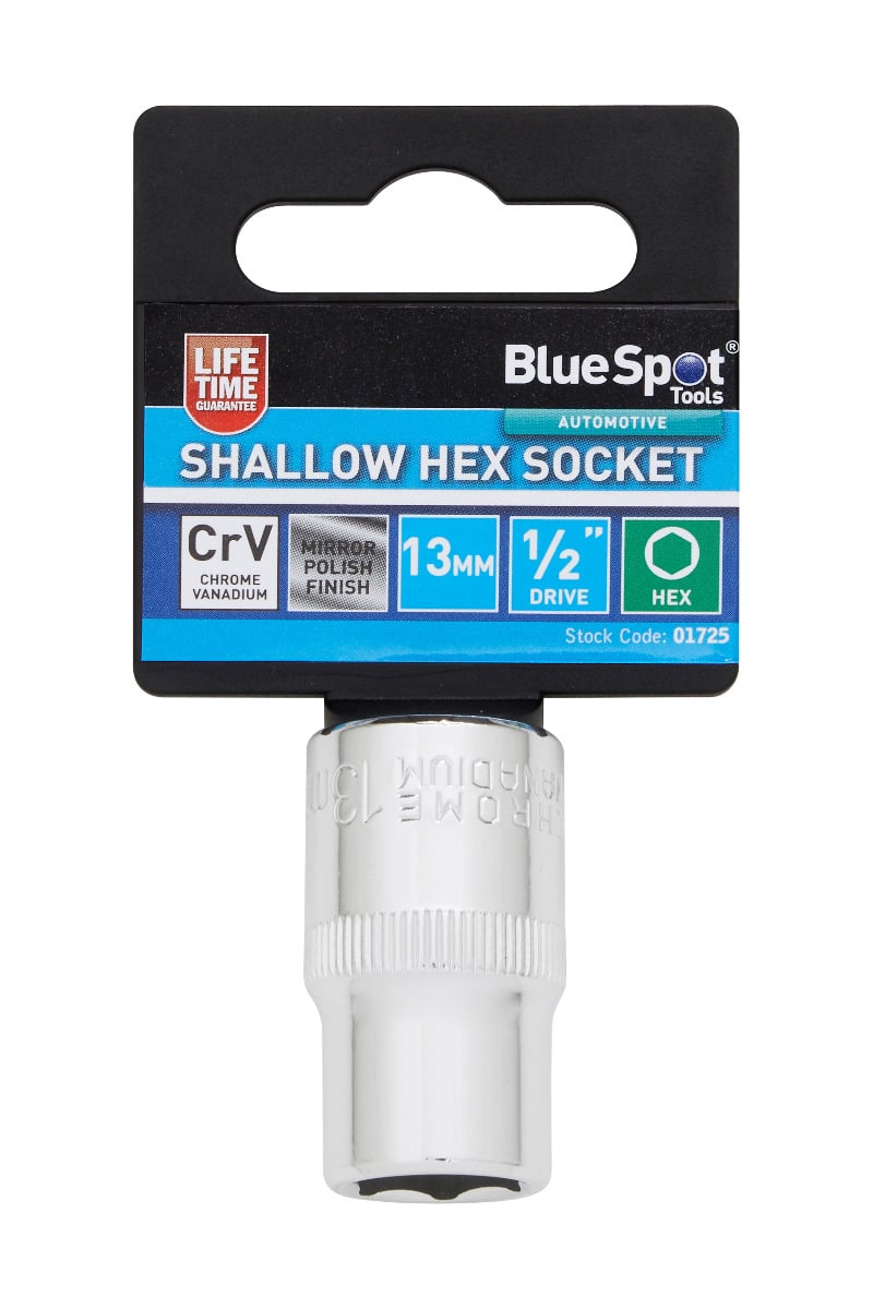 Blue Spot Tools 1/2" Shallow Hex Socket