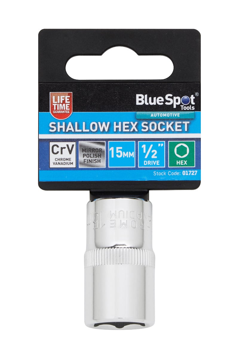 Blue Spot Tools 1/2" Shallow Hex Socket