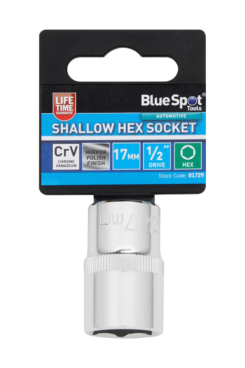 Blue Spot Tools 1/2" Shallow Hex Socket