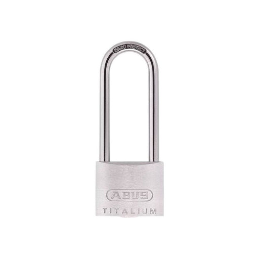Abus Mechanical 64TI/50mm TITALIUM™ Padlock 80mm Long Shackle Keyed Alike KA6512 ABUS Mechanical - NorthantsTrade Northampton 