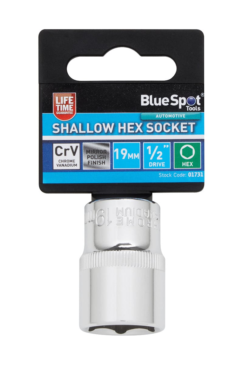 Blue Spot Tools 1/2" Shallow Hex Socket