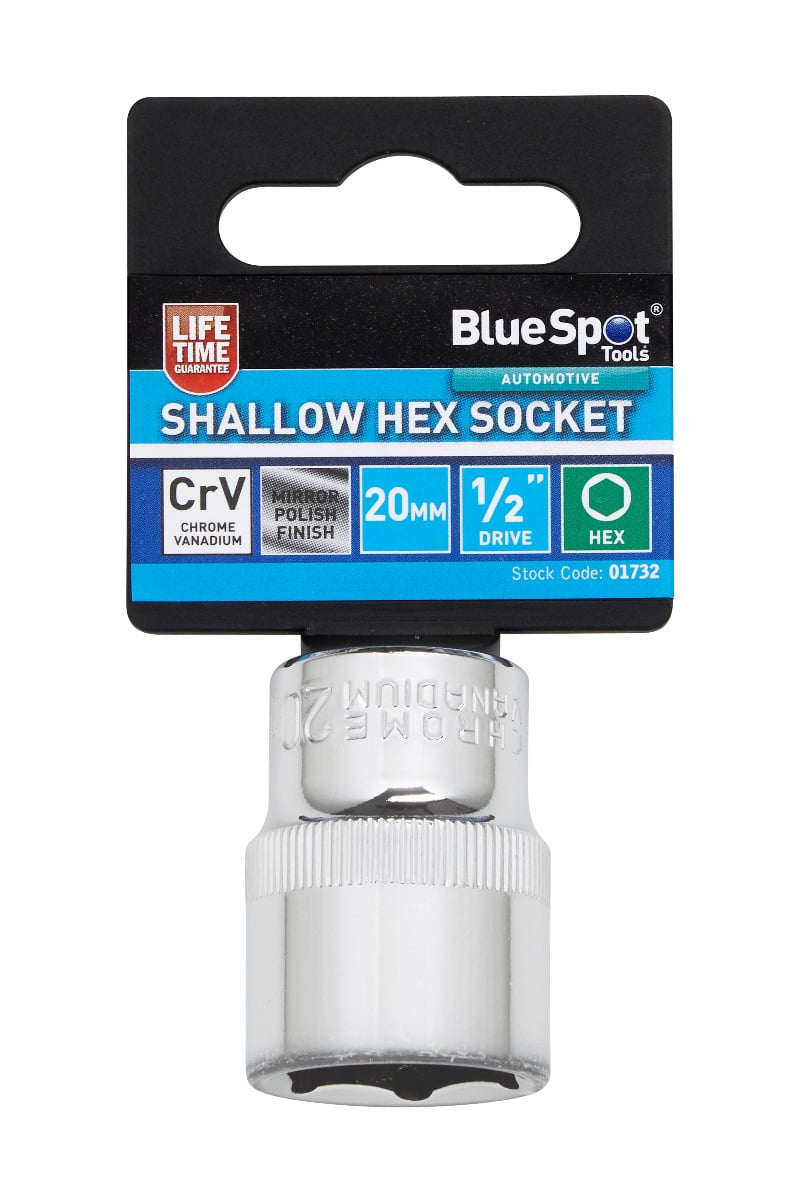 Blue Spot Tools 1/2" Shallow Hex Socket