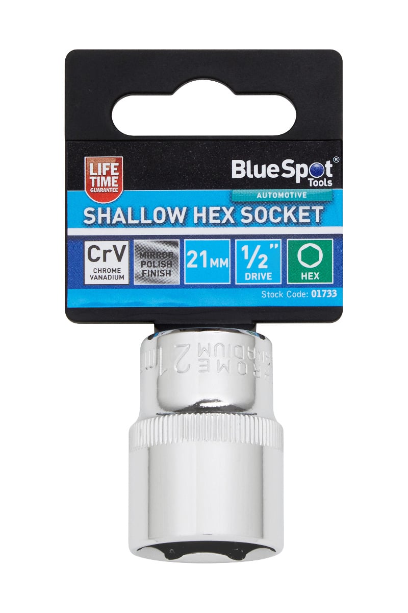 Blue Spot Tools 1/2" Shallow Hex Socket