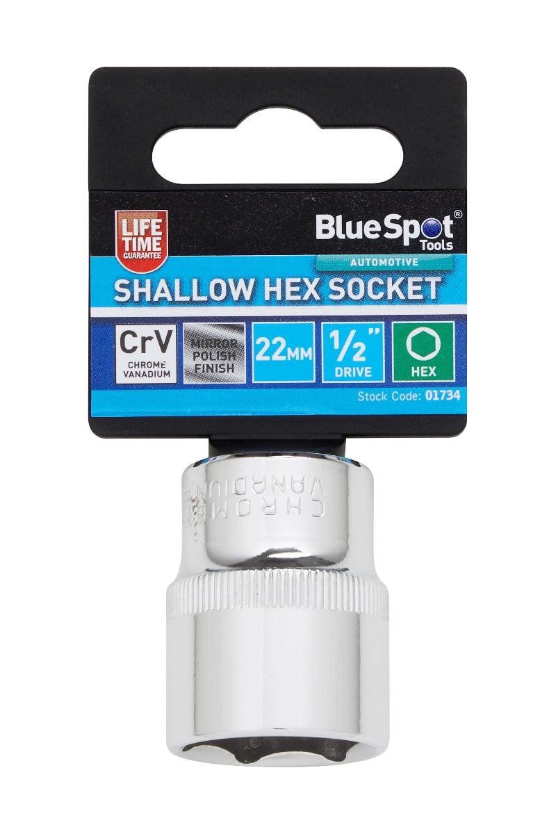 Blue Spot Tools 1/2" Shallow Hex Socket