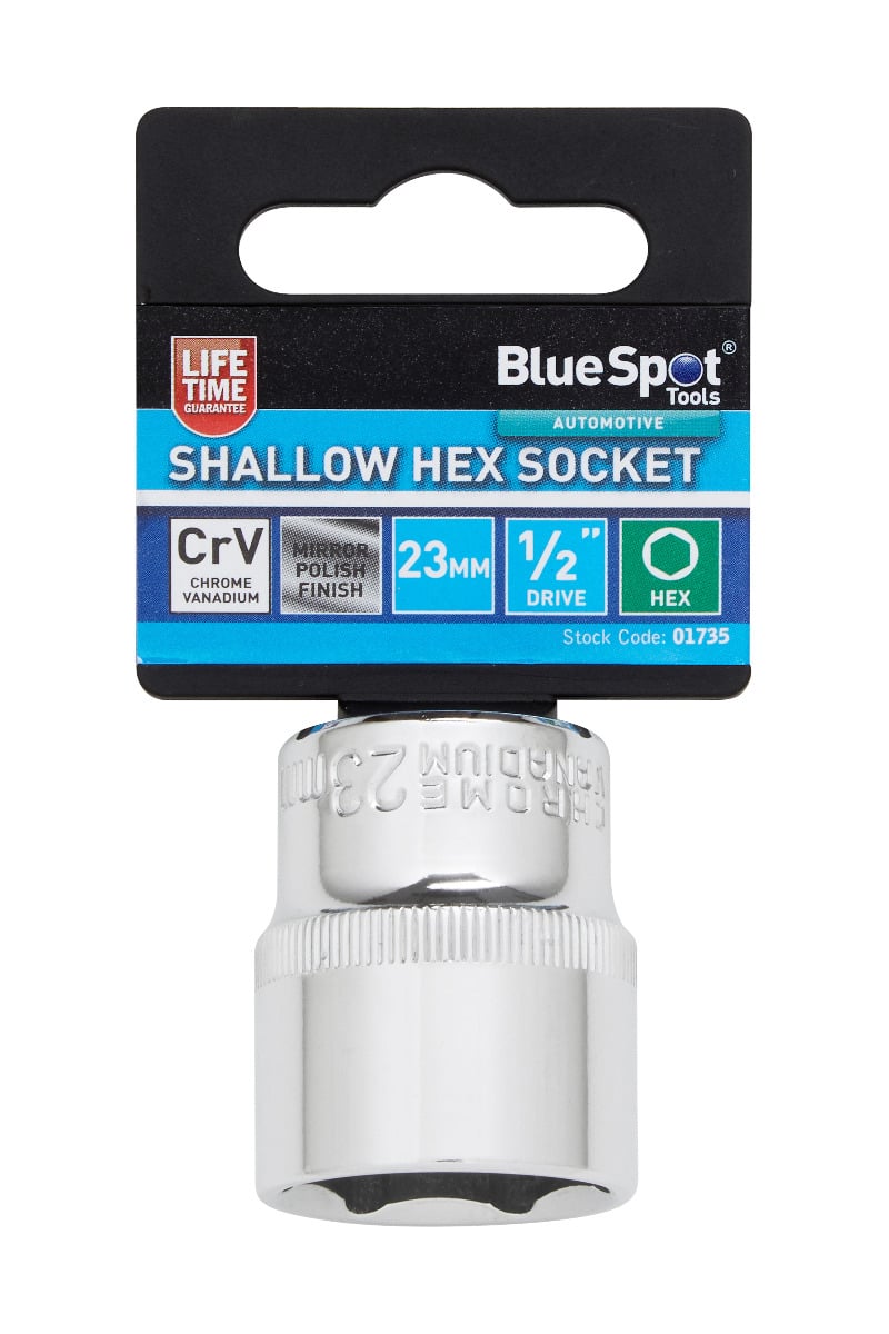Blue Spot Tools 1/2" Shallow Hex Socket