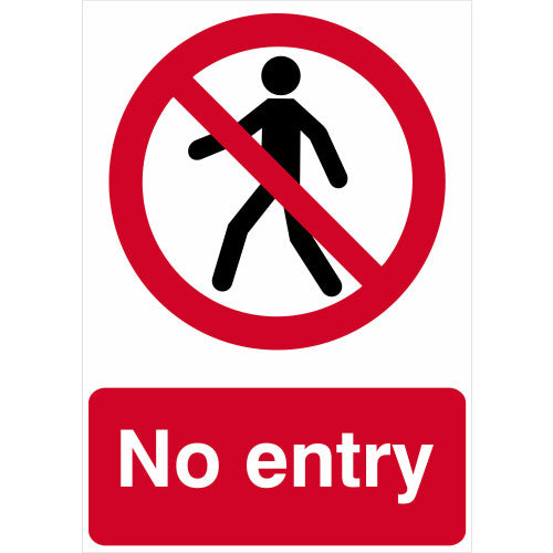 No entry 1.2mm Recyclable PP (148 x 210mm)