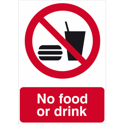 No food or drink - SAV (148 x 210mm)
