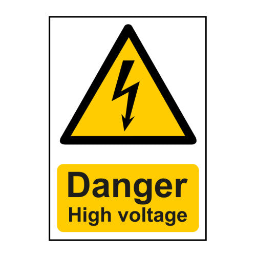 Danger High voltage 1.2mm Recyclable PP (210 x 148mm)