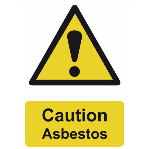 Caution Asbestos 1.2mm Recyclable PP (148 x 210mm)
