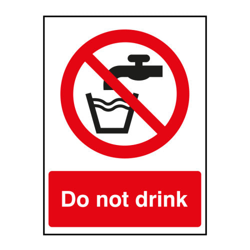 Do not drink - SAV (75 x 100mm)