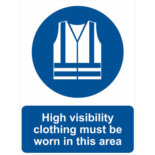 Hi-visibility clothing must be worn - SAV (300 x 400mm)