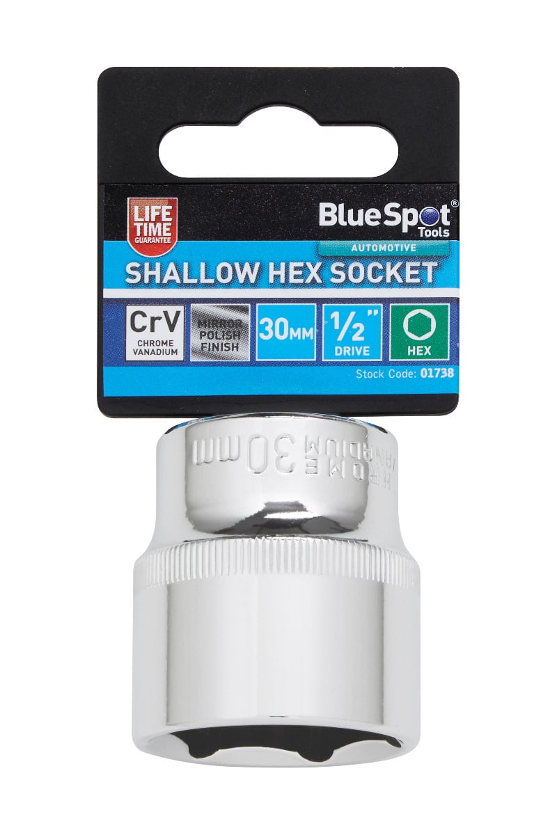 Blue Spot Tools 1/2" Shallow Hex Socket