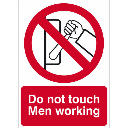 Do not touch men working 1.2mm Recyclable PP (125 x 175mm)