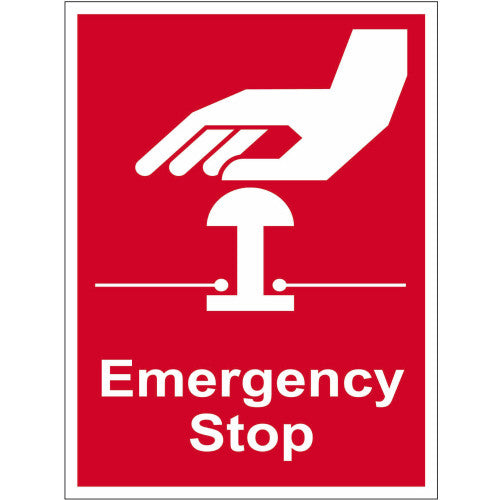 Emergency stop - SAV (100 x 75mm)