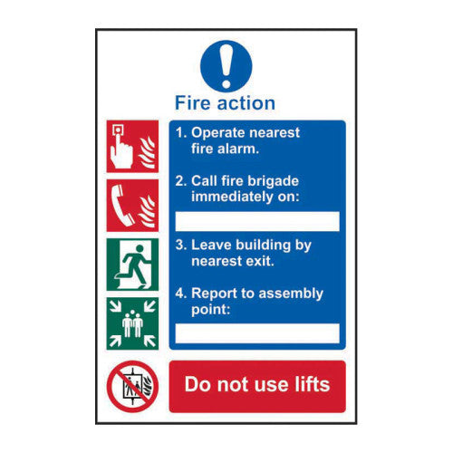 Fire action 1.2mm Recyclable PP (148 x 210mm)
