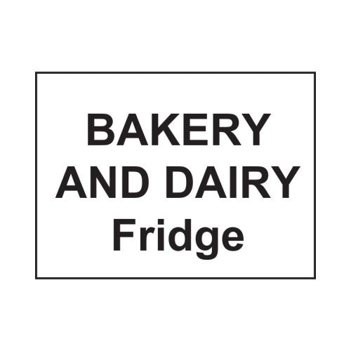 Bakery And Dairy Fridge - SAV (200 x 150mm)