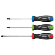 Draper Pound Thru Soft Grip Screwdriver Set (3 Piece) Draper - Town Tools