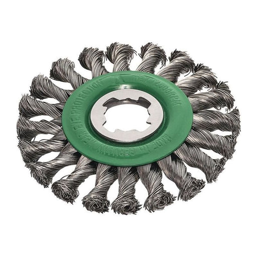 Lessmann X-Lock Stainless Steel Knot Wheel Brush 125mm Non Spark Lessmann - RockBottom Northampton