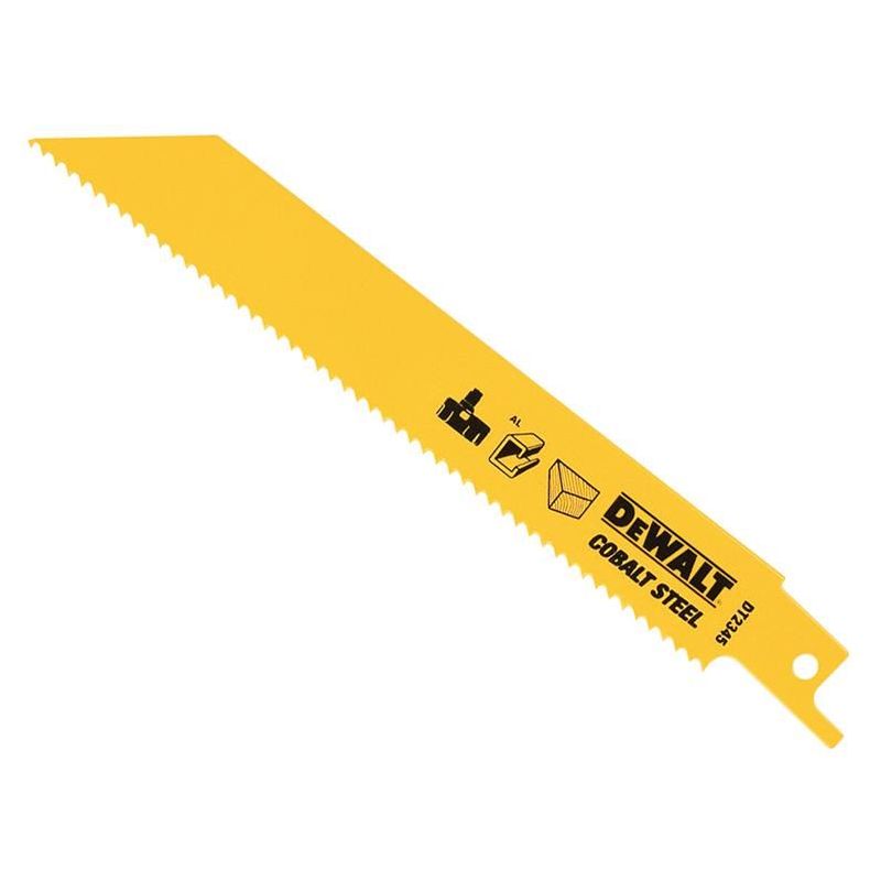 Dewalt Power Tools Bi-Metal General Purpose Reciprocating Blade 152mm x 10 TPI (Pack 5) DeWALT Power Tools - RockBottom Northampton