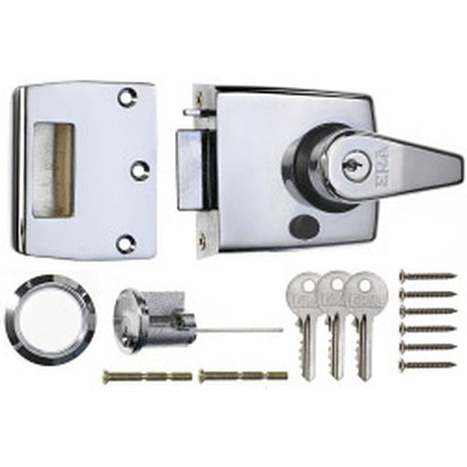 Era Double Locking Nightlatch 40mm Finish: Polished Chrome Body - Chrome Cylinder
