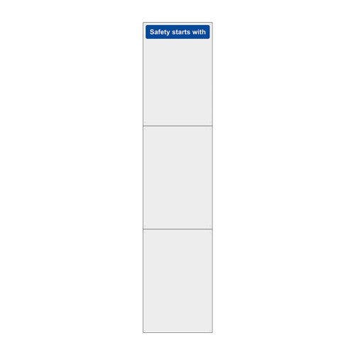 Large Safety Mirror Set - Safety Starts With - Overall W400mm x H1800mm
