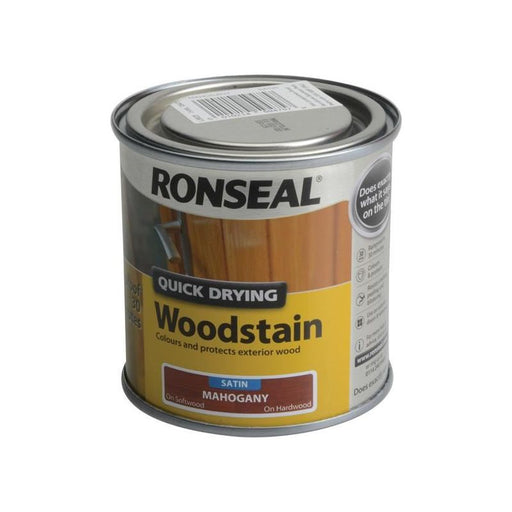 Ronseal Quick Drying Woodstain Satin Mahogany 250ml Ronseal - RockBottom Nothampton