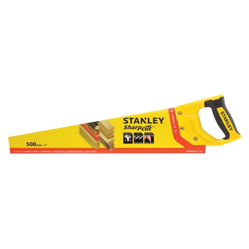 Stanley® Hand Tools Sharpcut™ Handsaw 500mm (20in) 7 TPI STANLEY® Hand Tools - RockBottom Nothampton