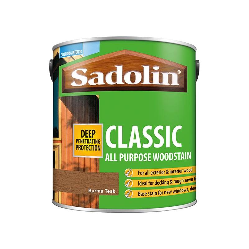 Sadolin Classic Wood Protection Burma Teak 2.5 litre Sadolin - RockBottom Nothampton