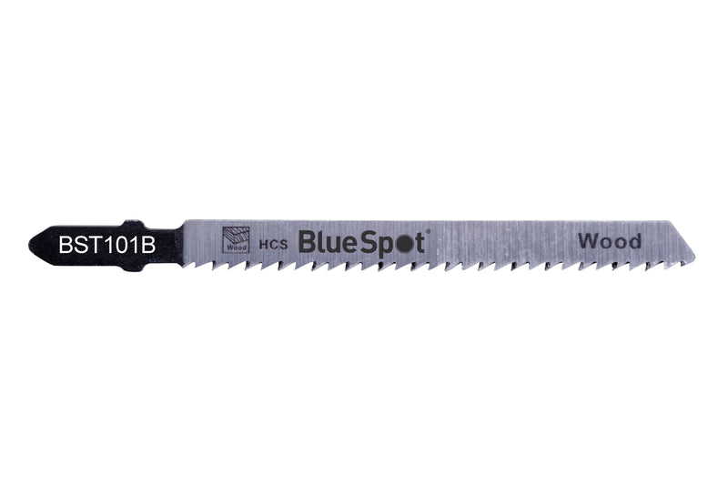 Blue Spot Tools 5 PCE HCS Clean Cut Jigsaw Blades For Wood (10 TPI)