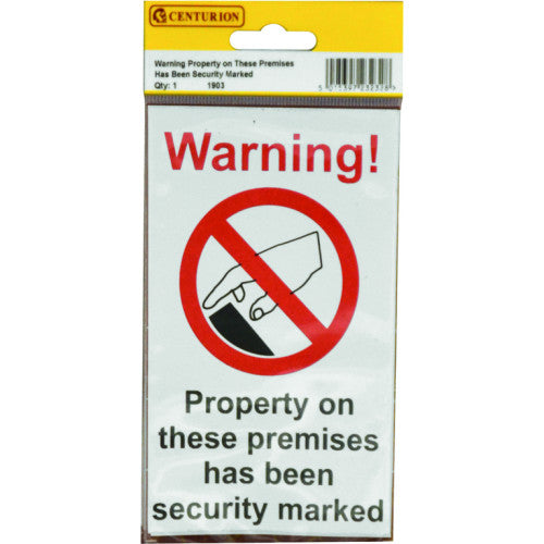 89mm x 150mm Home Safe Pack 'Warning Property On...' (Pack of 2)