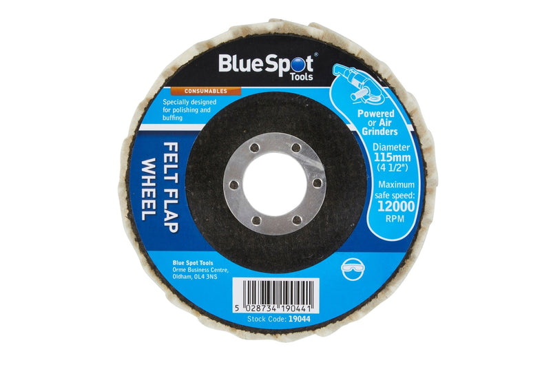 Blue Spot Tools 115mm (4.5") Felt Flap Wheel