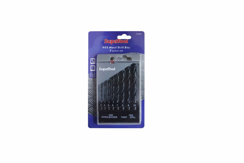 SupaTool HSS Metal Drill Bit Set 8 Pieces