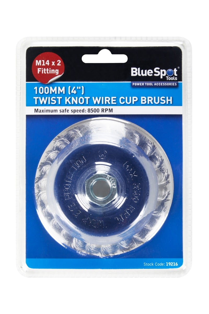 Blue Spot Tools M14 x 2 Twist Knot Wire Cup Brush