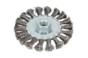 Blue Spot Tools 100mm (4") M14 x 2 Flat Twist Knot Wire Wheel Brush