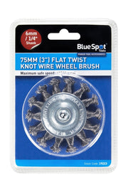 Blue Spot Tools 75mm (3") Flat Twist Knot Wire Wheel Brush