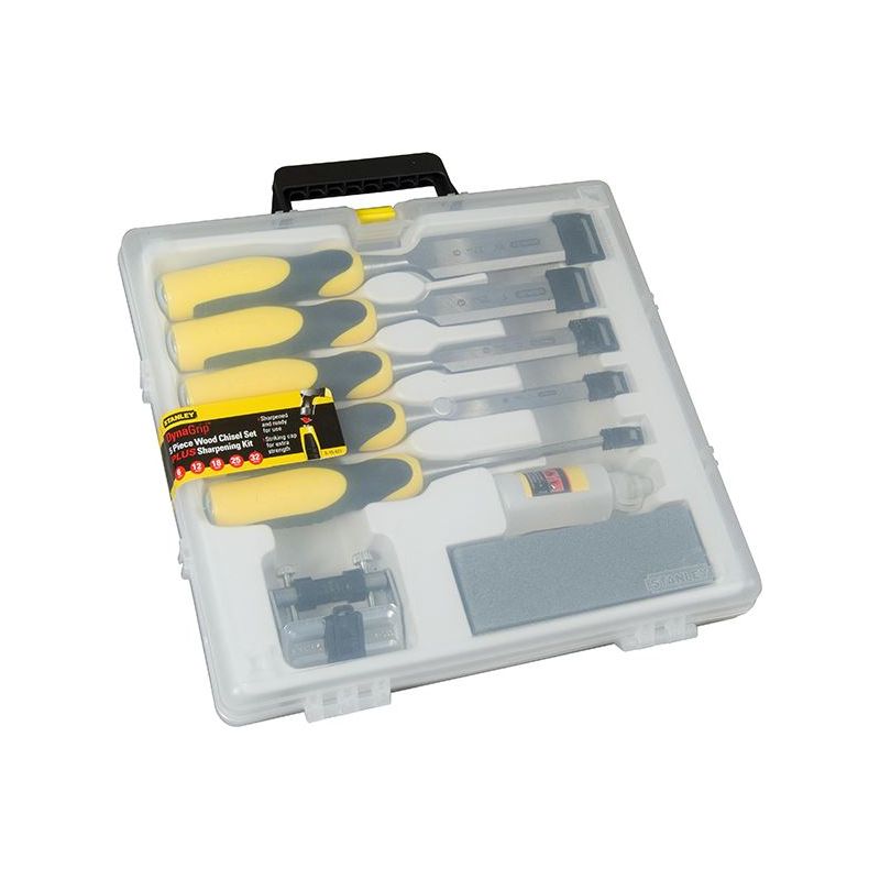 Stanley® Hand Tools DYNAGRIP™ Chisel with Strike Cap Set, 5 Piece + Accessories STANLEY® Hand Tools - RockBottom Nothampton